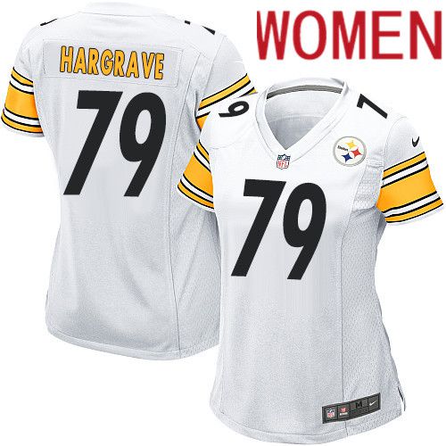 Women Pittsburgh Steelers 79 Javon Hargrave Nike White Game NFL Jersey